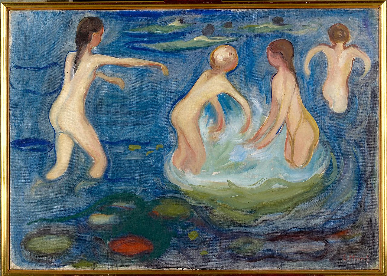 Badende Mädchen, ca. 1898. Public Domain. Öl auf Leinwand. Edvard Munch, *1863 †1944. Munch Museum Badende Mädchen, ca. 1898. Public Domain. Öl auf Leinwand. Edvard Munch, *1863 †1944. Munch Museum