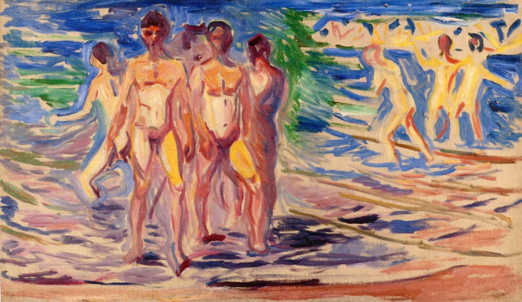 Badende Männer, 1907, Public Domain, Öl auf Leinwand. Edvard Munch, *1863 †1944. Munch Museum Badende Männer, 1907, Public Domain, Öl auf Leinwand. Edvard Munch, *1863 †1944. Munch Museum