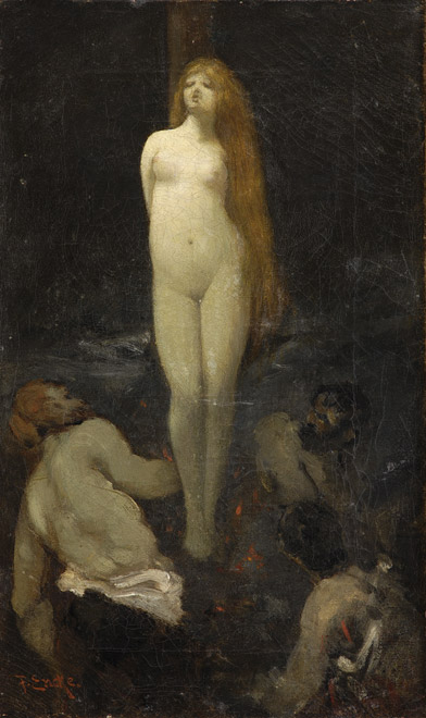 Hexenverbrennung, Fedor Encke, Public Domain